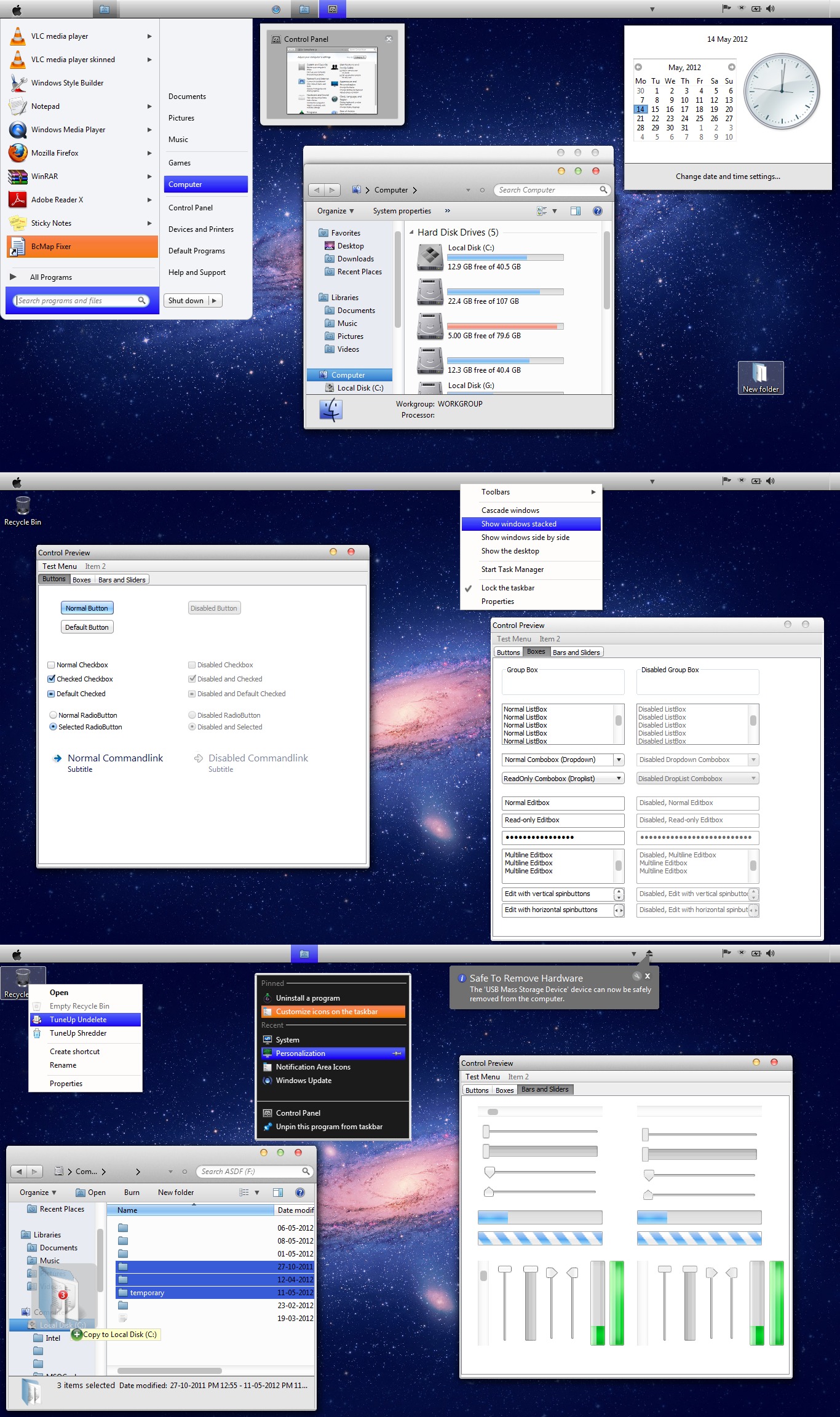 Win7主题：“OS X”苹果系统，跟真的mac差不多