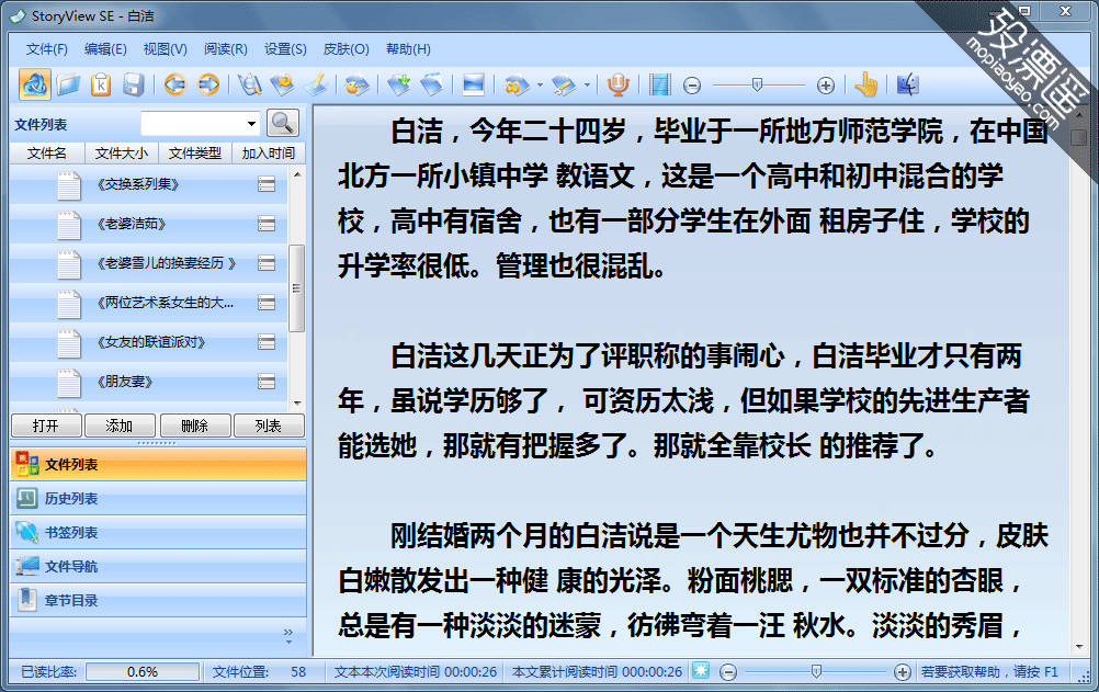 StoryViewSE 1.6.4.5 绿色版，电子小说阅览器